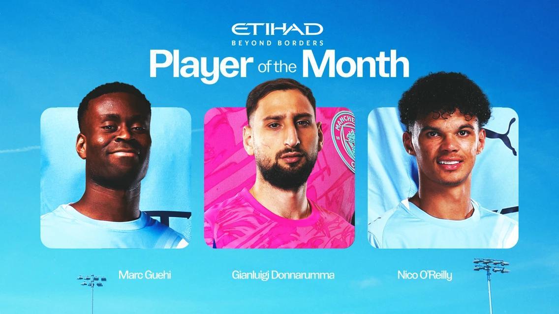 开云app-你选谁？曼城2月最佳球员候选：格伊、多纳鲁马、奥赖利
